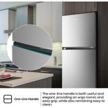 Hisense RT418N4ASU Top Mount Refrigerator 320L Net Capacity, Twist ice maker, No Frost, Moisture Fresh Crisper, LED interior Light, Deodorizing Filter, Multi Air Flow, Silver