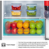 Hisense RT418N4ASU Top Mount Refrigerator 320L Net Capacity, Twist ice maker, No Frost, Moisture Fresh Crisper, LED interior Light, Deodorizing Filter, Multi Air Flow, Silver