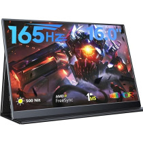 MAGICRAVEN 165Hz Portable Gaming Monitor, 16 inch 1920 x 1200 500 Nits IPS Laptop Monitor, Second USB C HDMI Computer Display with Speakers, Dual Screen Travel Monitor for Laptop PC Phone PS5/4 Xbox Switch