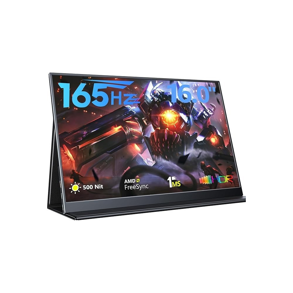 MAGICRAVEN 165Hz Portable Gaming Monitor, 16 inch 1920 x 1200 500 Nits IPS Laptop Monitor, Second USB C HDMI Computer Display with Speakers, Dual Screen Travel Monitor for Laptop PC Phone PS5/4 Xbox Switch