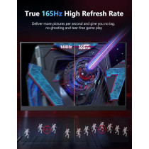 MAGICRAVEN 165Hz Portable Gaming Monitor, 16 inch 1920 x 1200 500 Nits IPS Laptop Monitor, Second USB C HDMI Computer Display with Speakers, Dual Screen Travel Monitor for Laptop PC Phone PS5/4 Xbox Switch