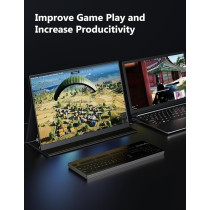 MAGICRAVEN 165Hz Portable Gaming Monitor, 16 inch 1920 x 1200 500 Nits IPS Laptop Monitor, Second USB C HDMI Computer Display with Speakers, Dual Screen Travel Monitor for Laptop PC Phone PS5/4 Xbox Switch