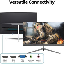 Sunmama 27 Inch Computer Monitor 2K, 165HZ Curved Gaming Computer Monitor 2560 x 1440, 1MS PC Display Frameless Full HD With HDIM Display Port Eye Care Monitor