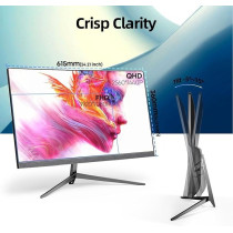 Sunmama 27 Inch Computer Monitor 2K, 165HZ Curved Gaming Computer Monitor 2560 x 1440, 1MS PC Display Frameless Full HD With HDIM Display Port Eye Care Monitor