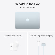 Apple 2025 MacBook Air 15inch, M4 chip 256GB with 10core CPU and 10core GPU, 16GB Unified Memory, Sky Blue MC7A4 English International Version 1 Year Warranty
