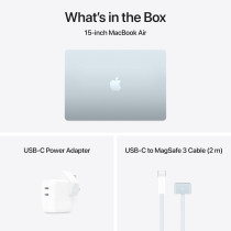 Apple 2025 MacBook Air 15inch, M4 chip 512GB with 10core CPU and 10core GPU, 16GB Unified Memory, Silver MC7C4 English, International Version 1 Year Warranty