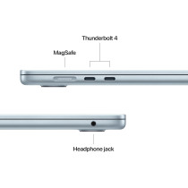 Apple 2025 MacBook Air 15inch, M4 chip 512GB with 10core CPU and 10core GPU, 16GB Unified Memory, Silver MC7C4 English, International Version 1 Year Warranty