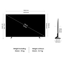 Samsung 55 Inch QLED Smart TV, Neural Quantum Processor, HDR, 4K Lite Resolution, QA55Q60