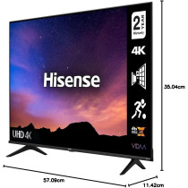 Hisense 65 Inch TV 4K UHD Smart TV, With Dolby Vision HDR, DTS Virtual X, YouTube, Netflix, Freeview Play and Alexa Built-in, Bluetooth and WiFi Black Model-65A61GTUK