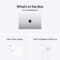 Apple 2024 MacBook Pro 14inch, M4 Pro chip with 512GB 12core CPU and 16core GPU, 24GB Unified Memory, Silver MX2E3 English Keyboard International Version 1 Year Warranty