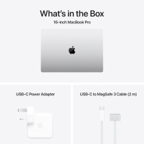 Apple 2024 MacBook Pro 16inch, M4 Max chip with 14‑core CPU and 32‑core GPU, 36GB Unified Memory, 1TB Silver MX2V3, Silver International Version 1 Year Warranty