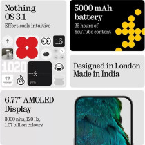 Nothing Phone 3A Pro 5G 256 GB 12 GB RAM Grey Dual Sim Smartphone