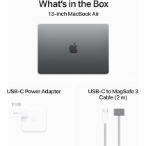 Apple 2024 MacBook Air 13inch, M3 chip with 512GB 8‑core CPU and 10‑core GPU, 24GB Unified Memory, MC8M4 Space Gray International Version 1 Year Warranty