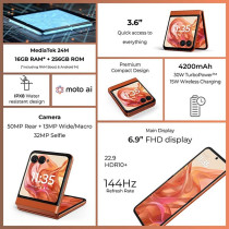 Motorola Razr 50 256GB 8GB Spritz Orange 5G Smartphone