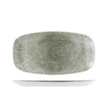 Churchill Raku Quartz Black Chefs Oblong Plate, 298 Mm