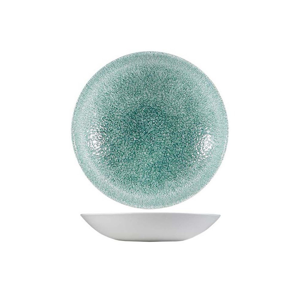 Churchill Raku Jade Green Evolve Coupe Bowl, 18.2 Cm