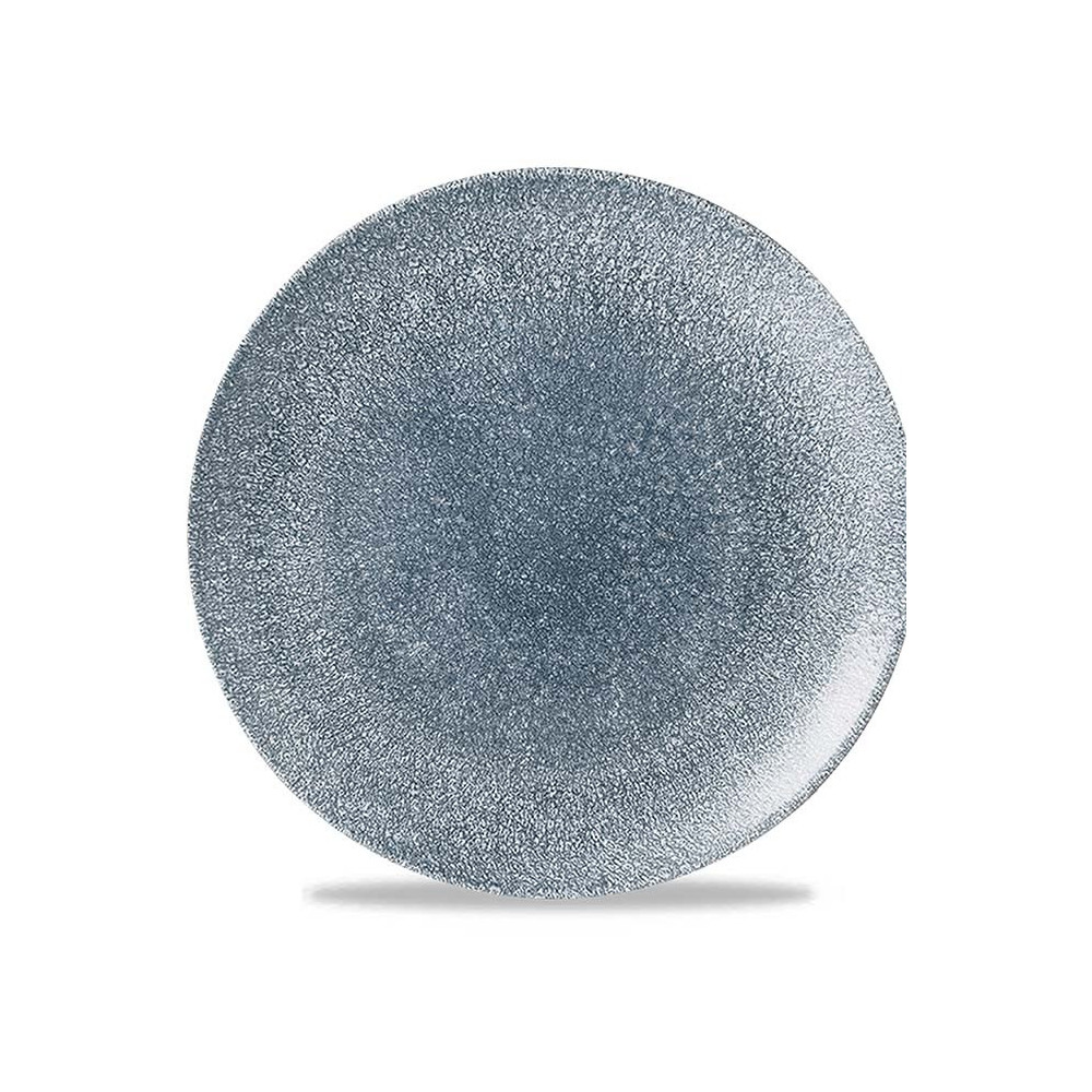 Churchill Raku Topaz Blue Evolve Coupe Plate, 26 Cm