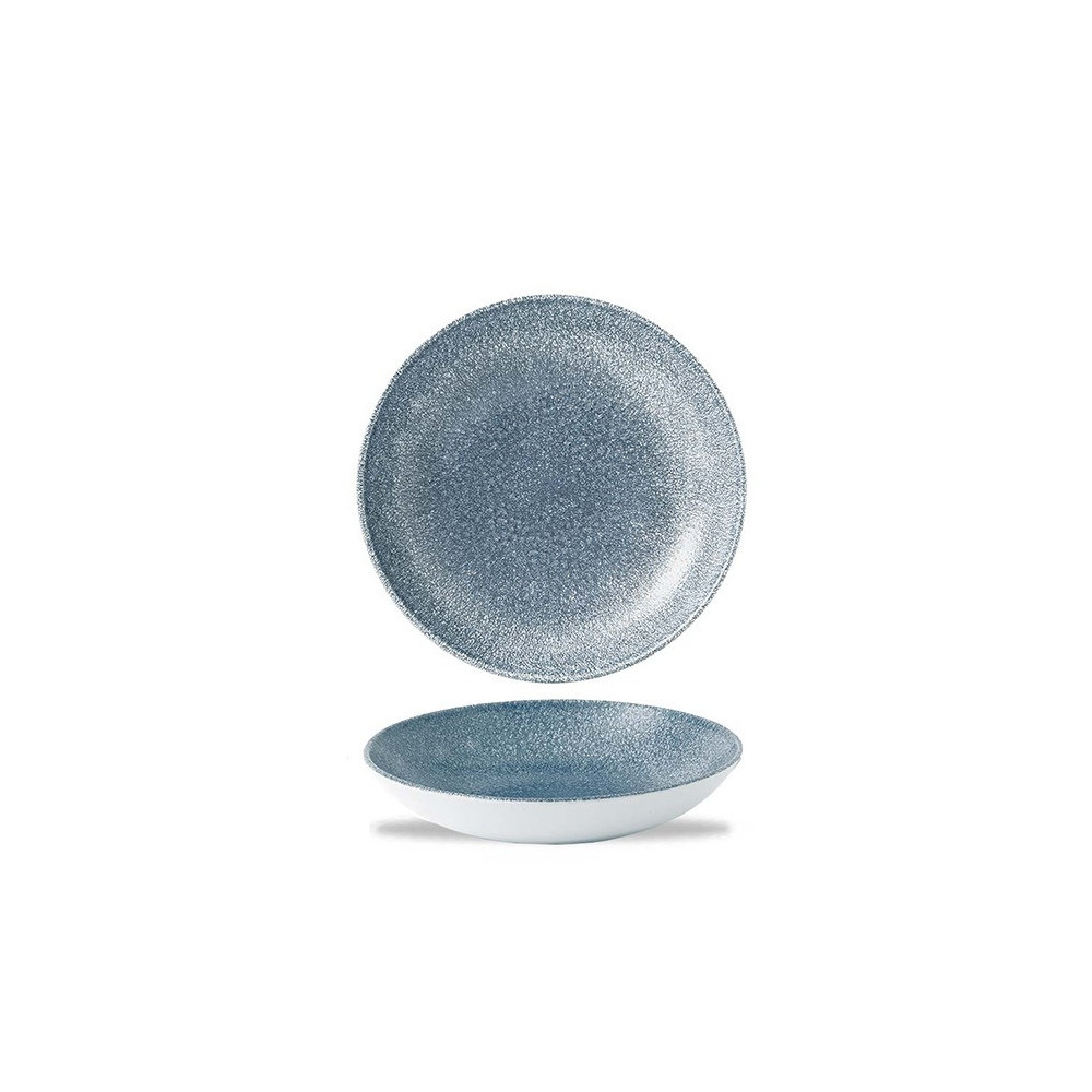 Churchill Raku Topaz Blue Evolve Coupe Bowl, 182 Mm