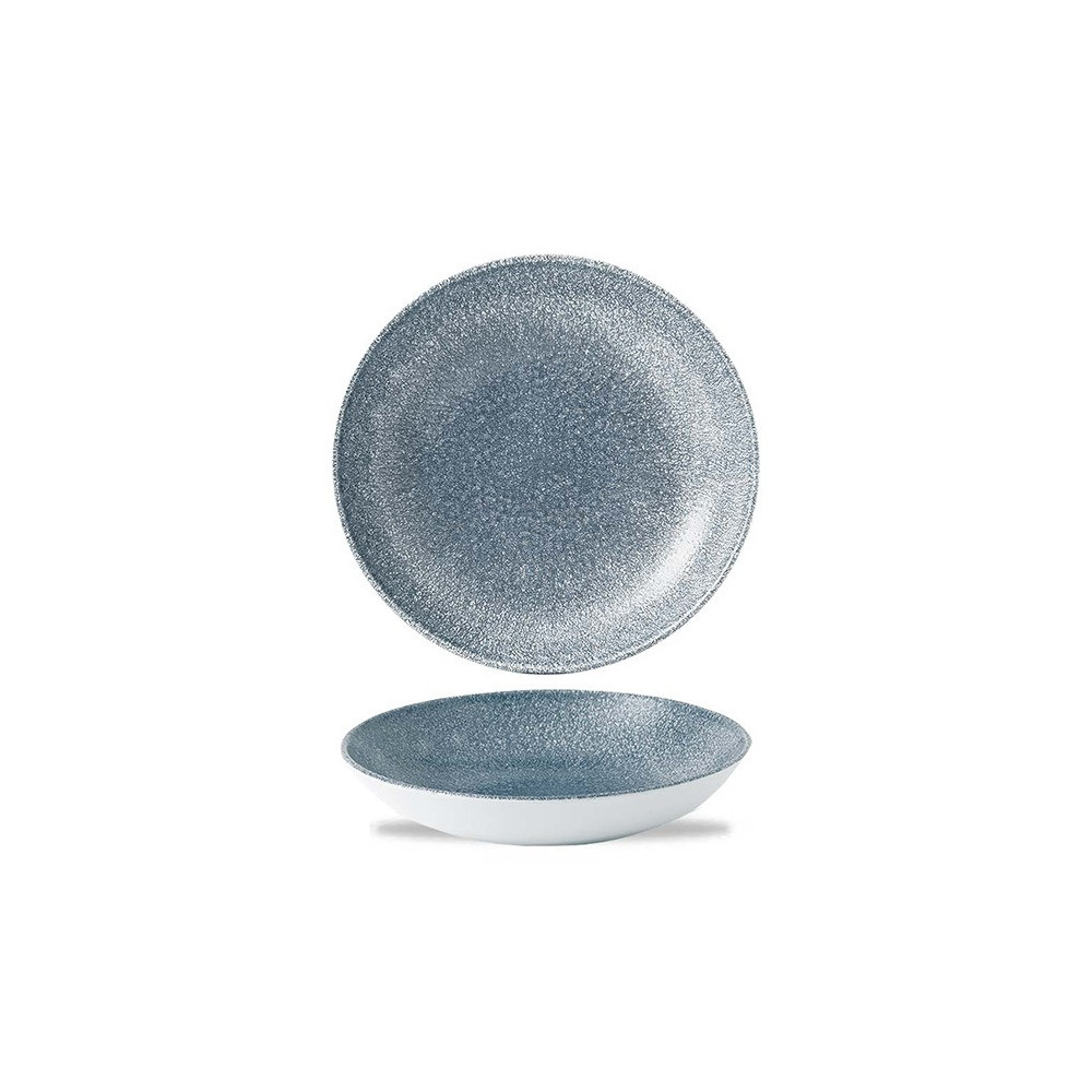 Churchill Raku Topaz Blue Evolve Coupe Bowl, 24.8 Cm