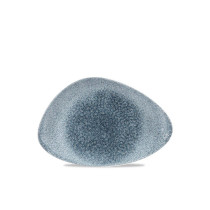 Churchill Raku Topaz Blue Triangle Chefs Plate, 304 X 205 Mm