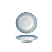 Churchill Raku Topaz Blue Profile Wide Rim Bowl Med 24 Cm
