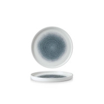 Churchill Raku Topaz Blue Walled Plate, 21 Cm, H2 Cm