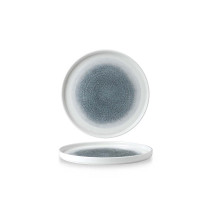 Churchill Raku Topaz Blue Walled Plate, 26 Cm