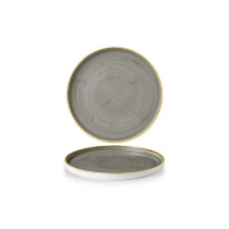 Churchill Stonecast Grey Walled Plate, 6.3