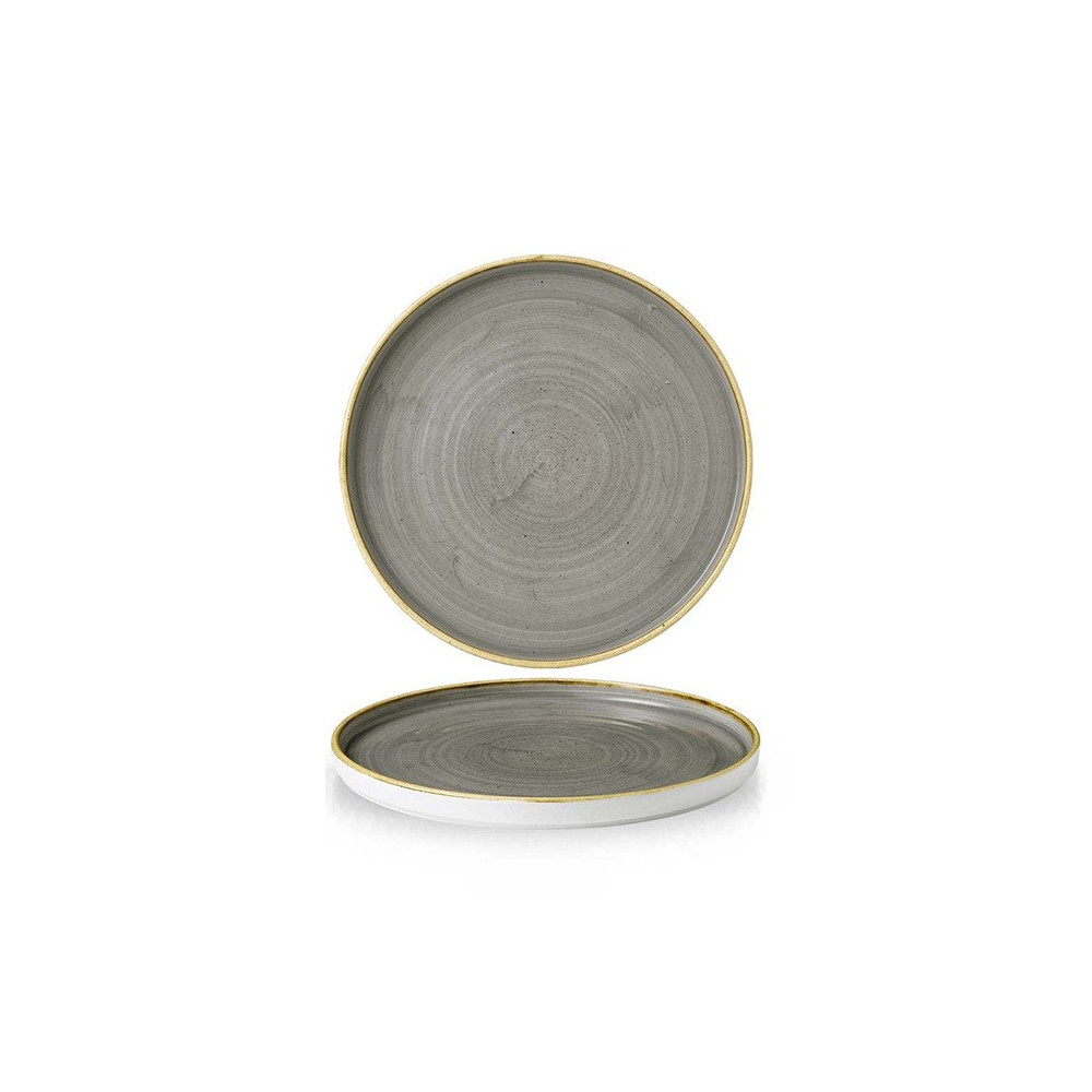 Churchill Stonecast Grey Walled Plate, 6.3
