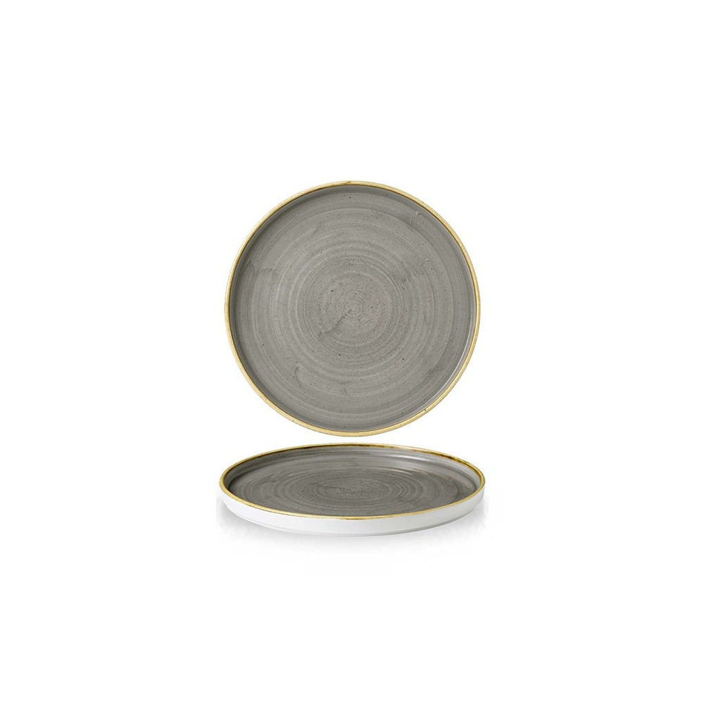 Churchill Stonecast Grey Walled Plate, 8.67