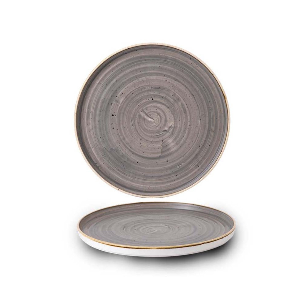 Churchill Stonecast Grey Walled Plate 11