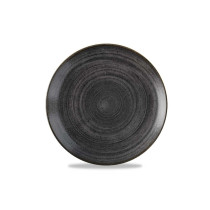 Churchill Stonecast Raw Black Evolve Coupe Plate, 26 Cm