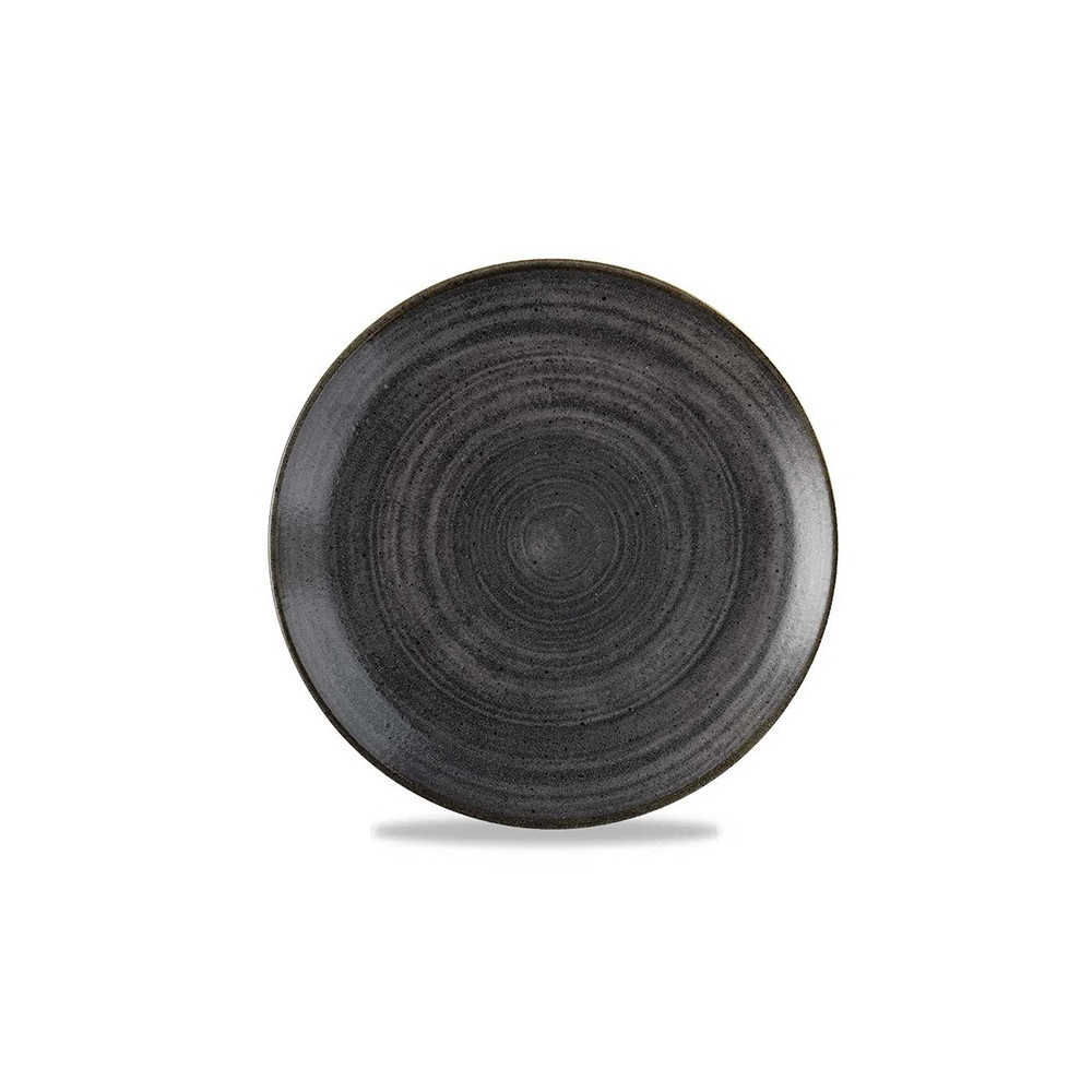 Churchill Stonecast Raw Black Evolve Coupe Plate, 26 Cm