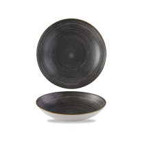 Churchill Stonecast Raw Black Coupe Bowl, 182 Mm