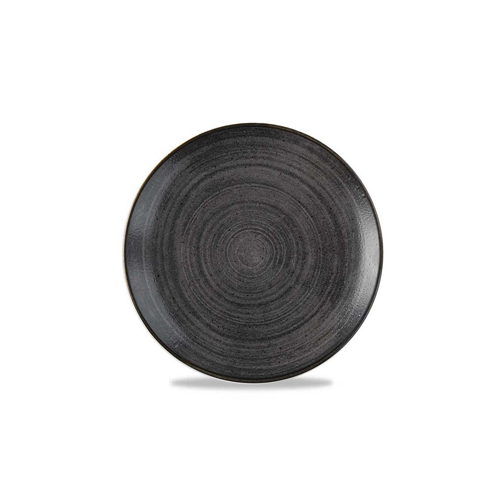 Churchill Stonecast Raw Black Evolve Coupe Plate, 217 Mm
