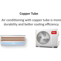 TCL 2 Ton Split Air Conditioner Elite Series, 24000 BTU, Rotary Compressor AC, T3 Tropical, R410A Gas, Fast Cooling, Gold Fin, 4 Way Airflow, Sleep Mode, TAC-24CSA-XA81T