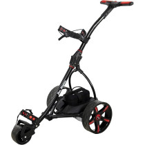 Ben Sayers Electric Golf Trolley 36-Hole Lithium Battery Trolley 9 Speed Auto Distance Function, Black/Red