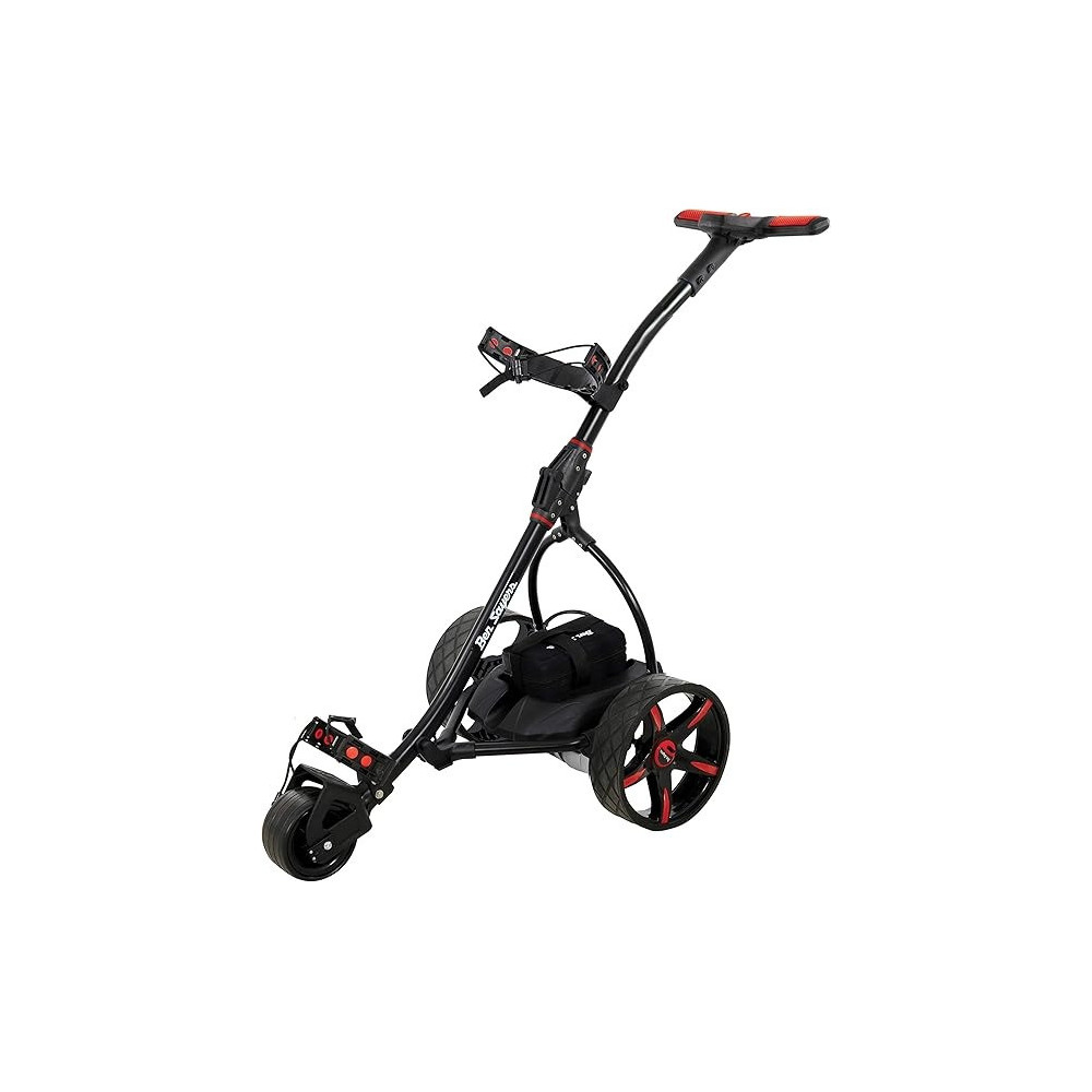 Ben Sayers Electric Golf Trolley 36-Hole Lithium Battery Trolley 9 Speed Auto Distance Function, Black/Red