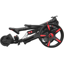 Ben Sayers Electric Golf Trolley 36-Hole Lithium Battery Trolley 9 Speed Auto Distance Function, Black/Red