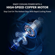 KROME 16" Pedestal Fan with Remote Control 