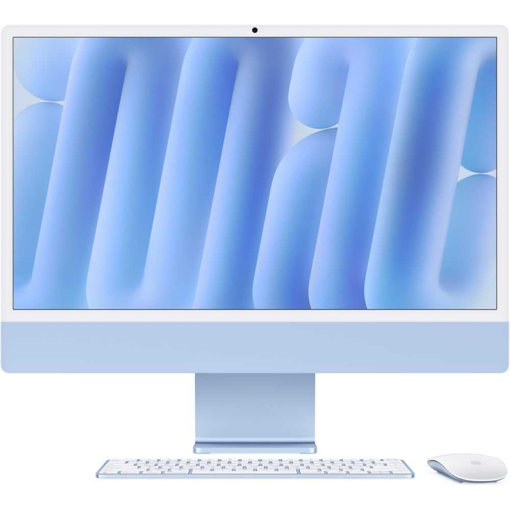 Apple 2024 iMac 24inch, M4 chip with 256GB 8core CPU and 8core GPU, 16GB Unified Memory, Silver MWUF3 International Version1 Year Warranty