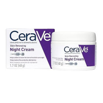 CeraVe Skin Renewing Night Cream Niacinamide, Peptide Complex, and Hyaluronic Acid Moisturizer for Face 1.7 Ounce
