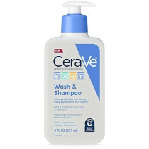 Cerave Baby Wash And Shampoo, Fragrance, Paraben, And Sulfate Free Shampoo For Tear-Free Baby Bath Time, 8 Ounce