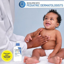 CeraVe Baby Lotion 8 Ounce Gentle Baby Skin Care with Hyaluronic Acid Paraben and Fragrance Free