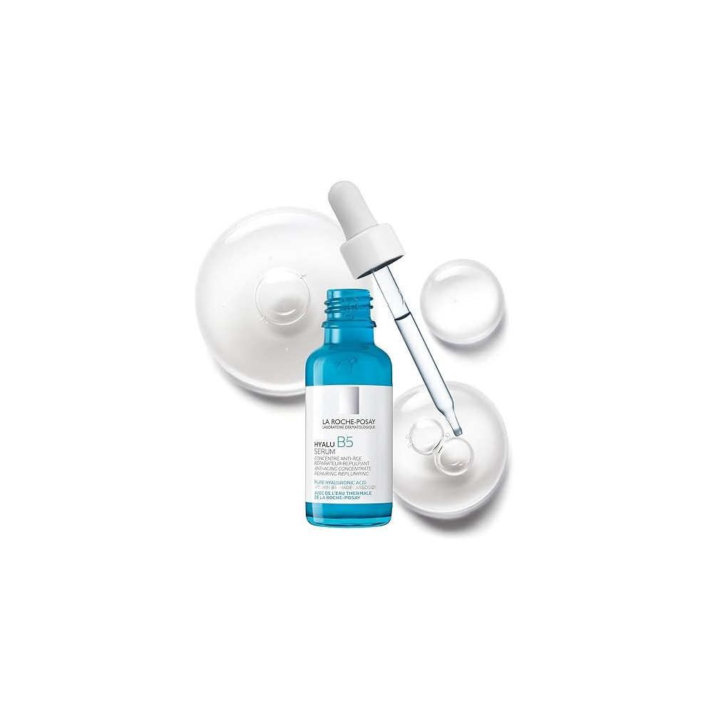 La Roche-Posay Hyalu B5 Pure Hyaluronic Acid Serum for Face, with Vitamin B5. Anti-Aging Serum Concentrate for Fine Lines. Hydrating, Repairing, Replumping. Suitable for Sensitive Skin