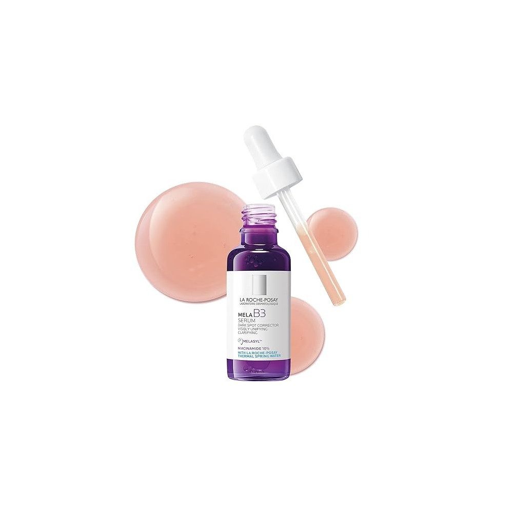 La Roche-Posay Mela B3 Serum, Dark Spot Corrector With Anti-Aging Melasyl + 10% Niacinamide, Discoloration Correcting Serum for Sun Spots, Age Spots & Post-Acne Marks, Long-Lasting Results, 30ML