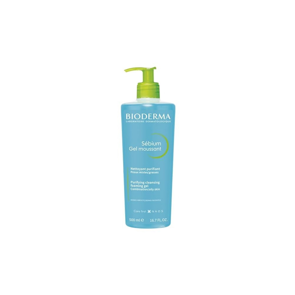 Bioderma Sebium Purifying Cleansing Foaming Gel - Combination to Oily Skin, 500ml