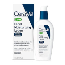 Cerave Pm Facial Moisturizing Lotion, 3 Oz., Multiplied With Derma Roller, 3 Fl Oz (Pack Of 1)