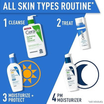 Cerave Pm Facial Moisturizing Lotion, 3 Oz., Multiplied With Derma Roller, 3 Fl Oz (Pack Of 1)