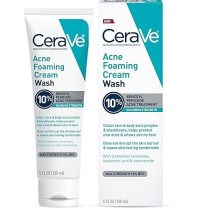 CeraVe Foaming Acne Face and Body Wash with Benzoyl Peroxide, Hyaluronic Acid, and Niacinamide - 5oz